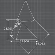 Loflin 4 in 1 skid steer bucket dimensions