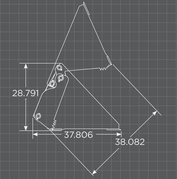 Loflin 4 in 1 skid steer bucket dimensions