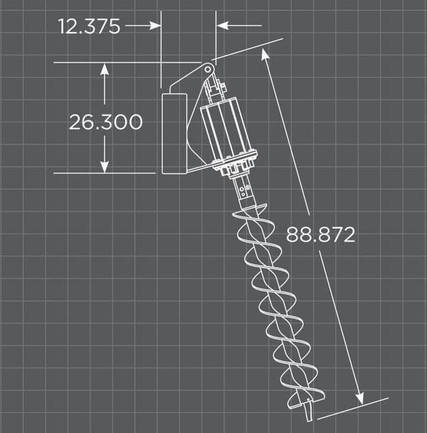 Loflin Skid Steer Auger dimensions