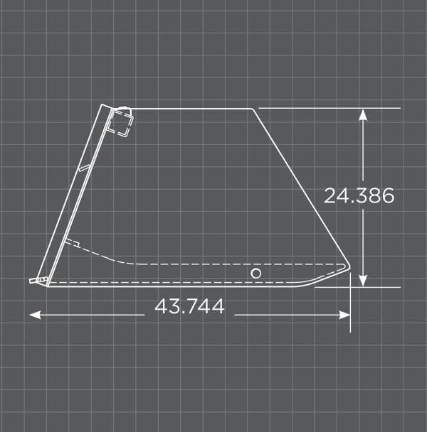 Loflin Fabrication Manure Bucket dimensions