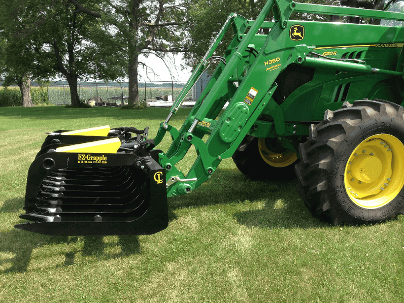 CL Fabrication Skid Steer Grapple Rack in use