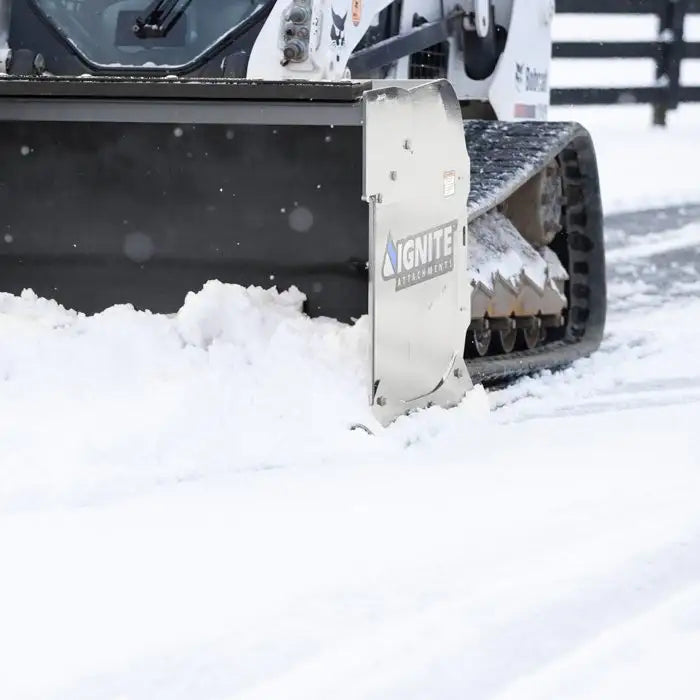 Ignite Snow Pusher on compact loader