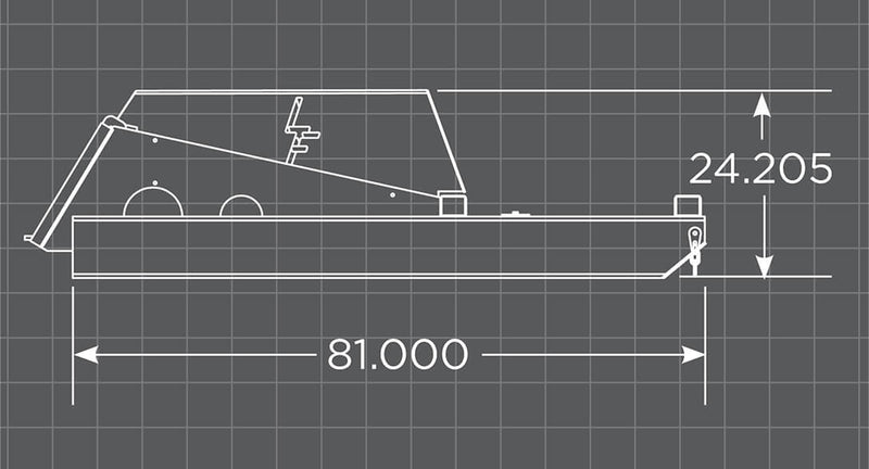 Loflin Skid Steer Closed Front Brush Cutter dimensions