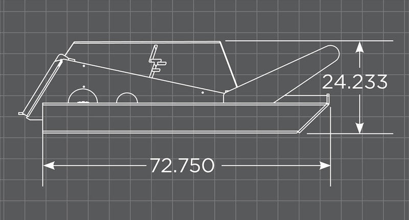 Loflin Skid Steer Open Front Brush Cutter dimensions