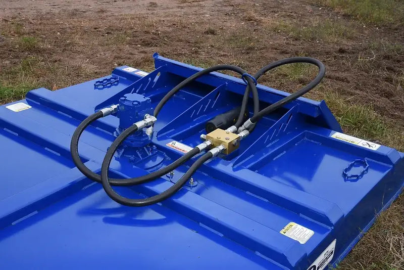 MTW Skid Steer Brush Mower closeup of connections