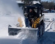 MTW Skid Steer Snow Blower in use 