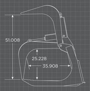 Loflin Monster Skid Steer Root Grapple dimensions