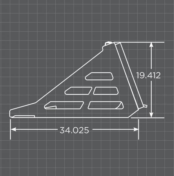 Loflin Skid Steer Rock Bucket dimensions