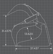 Loflin Skid Steer Grapple Bucket dimensions