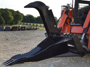 Loflin Skid Steer Stump Bucket with Grapple