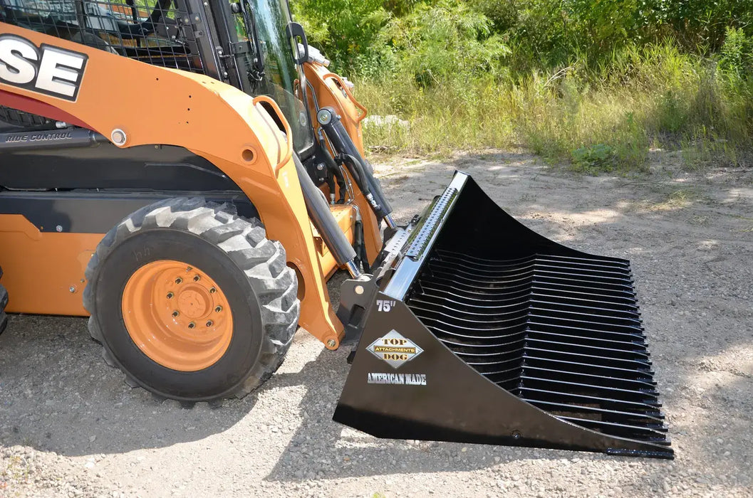 Top Dog Rock Bucket on skid steer