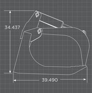 Loflin Heavy Duty Skid Steer Root Grapple dimensions