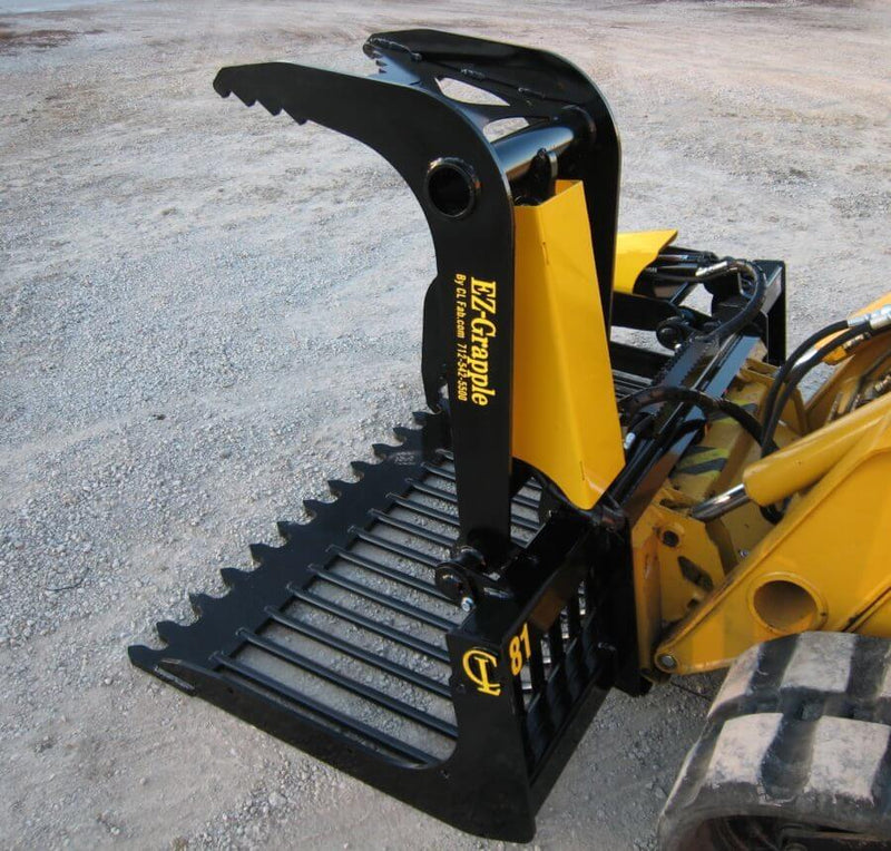 CL Fabricator Skid Steer Rock Bucket open grapple