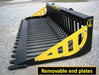 CL Fabricator Skid Steer Rock Bucket removable end plates