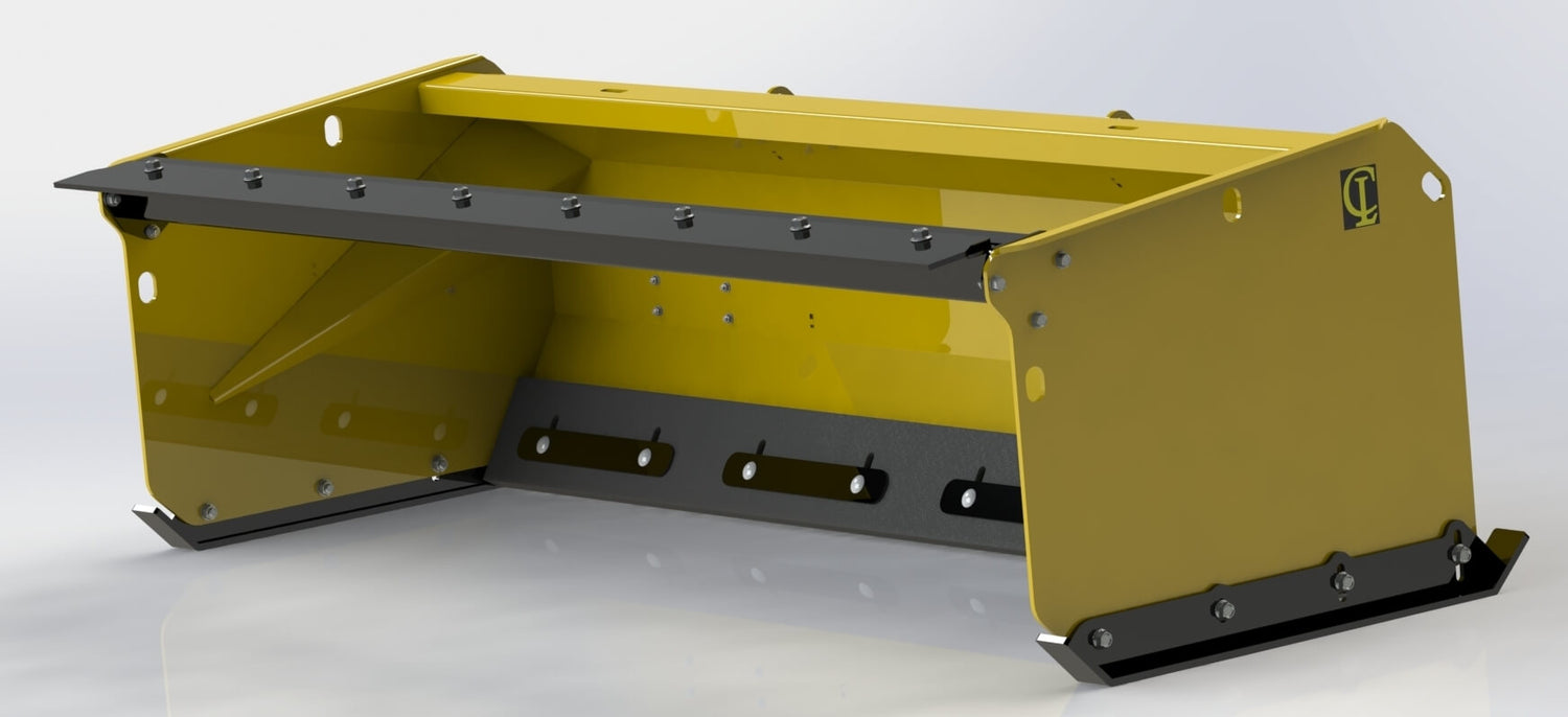 CL Fabrication Skid Steer Snow Pusher with Back Drag Blade