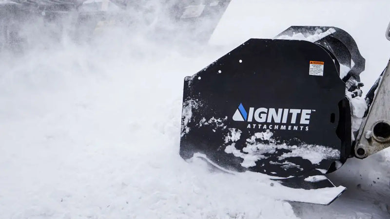 Ignite Snow Pusher closeup of side