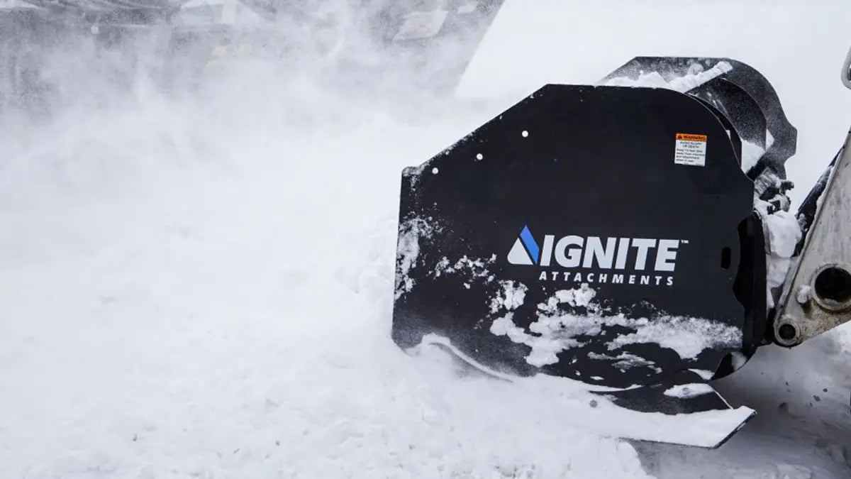 Ignite Snow Pusher closeup of side