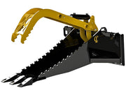CL Fabrication Skid Steer Stump Bucket with grapple